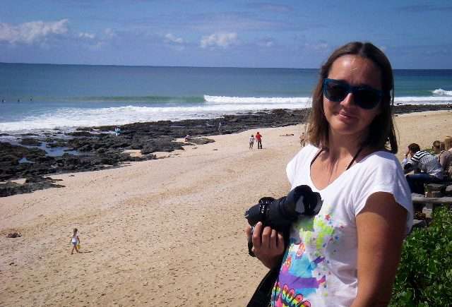 Surfer Girl On The Move