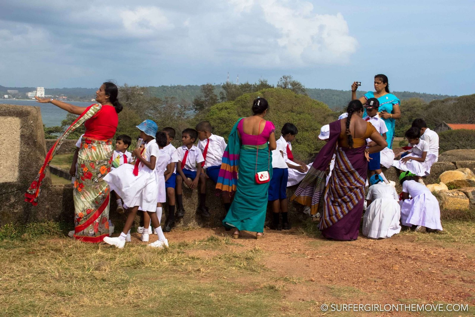 Sri lanka visitors near the clock tower