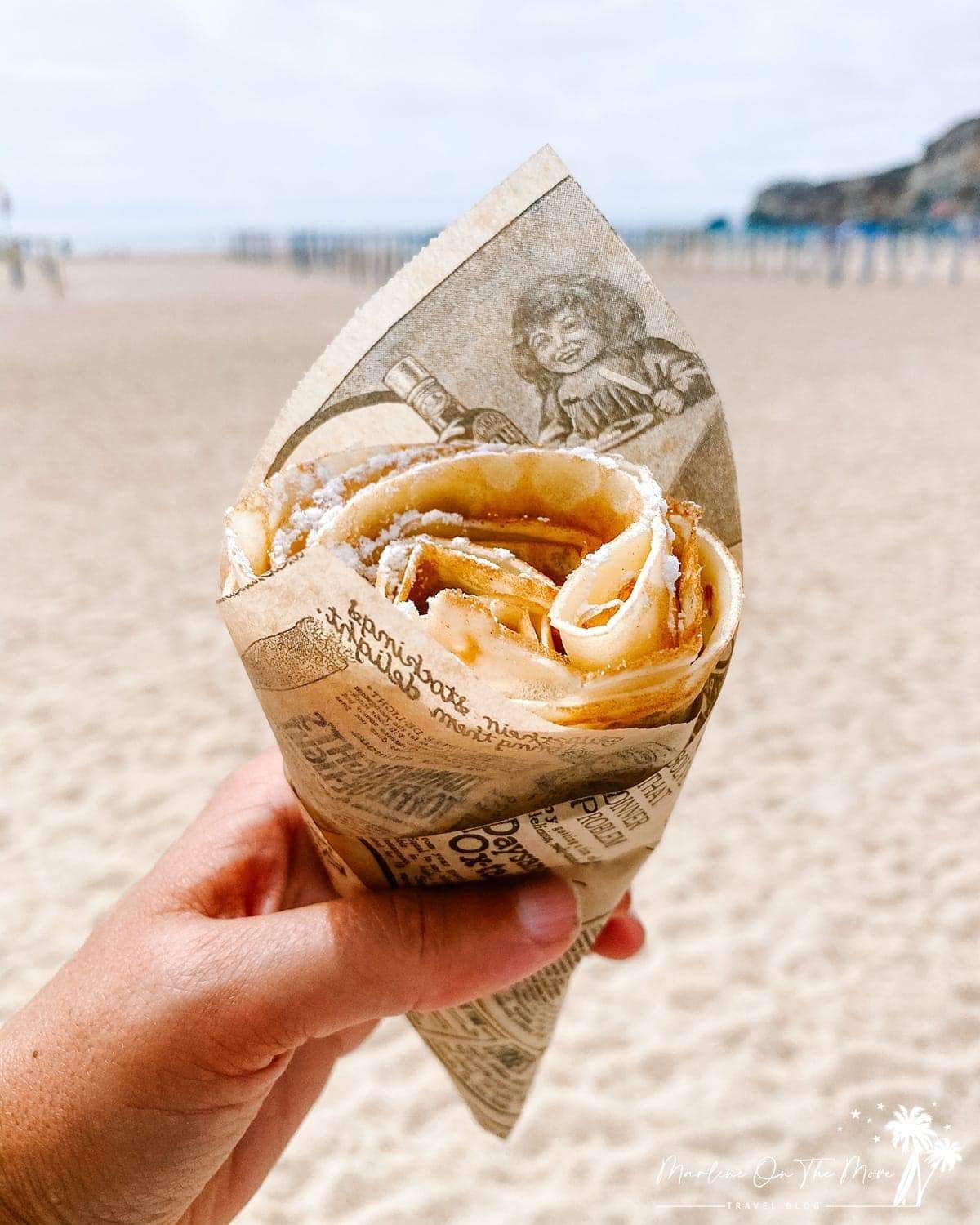 Crepe na praia Nazaré Portugal