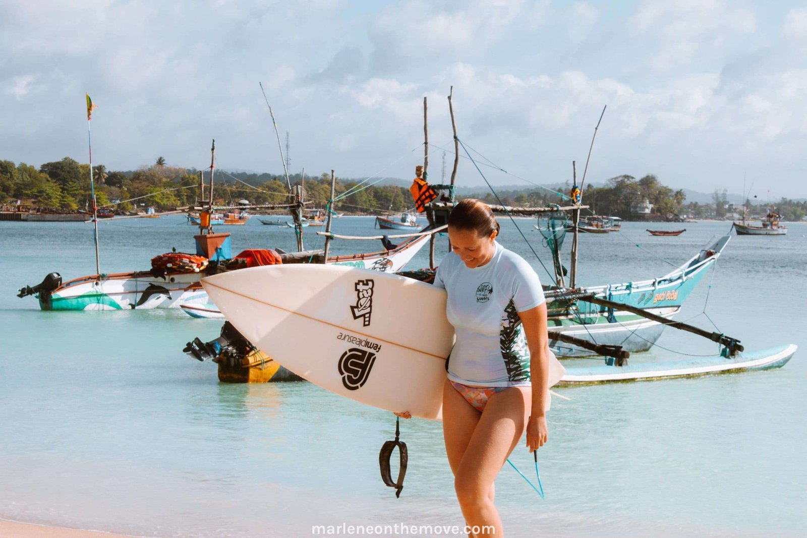 Marlene On The Move surf in Sri Lanka