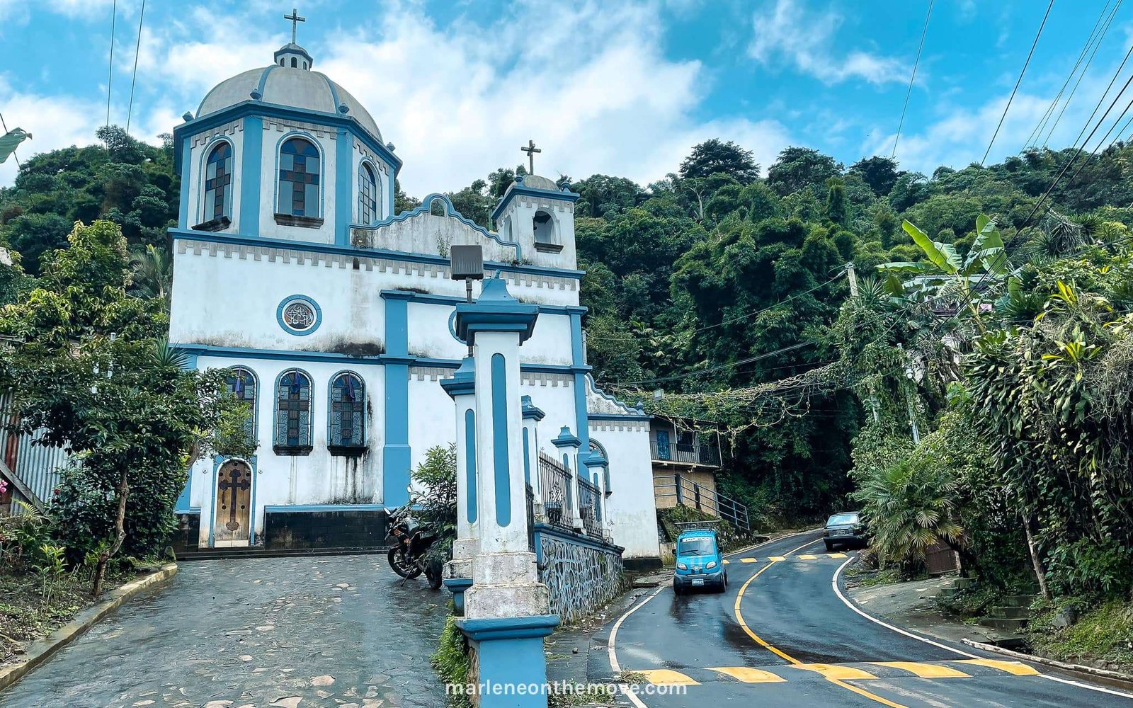 The colonial style church in Ataco, El Salvador