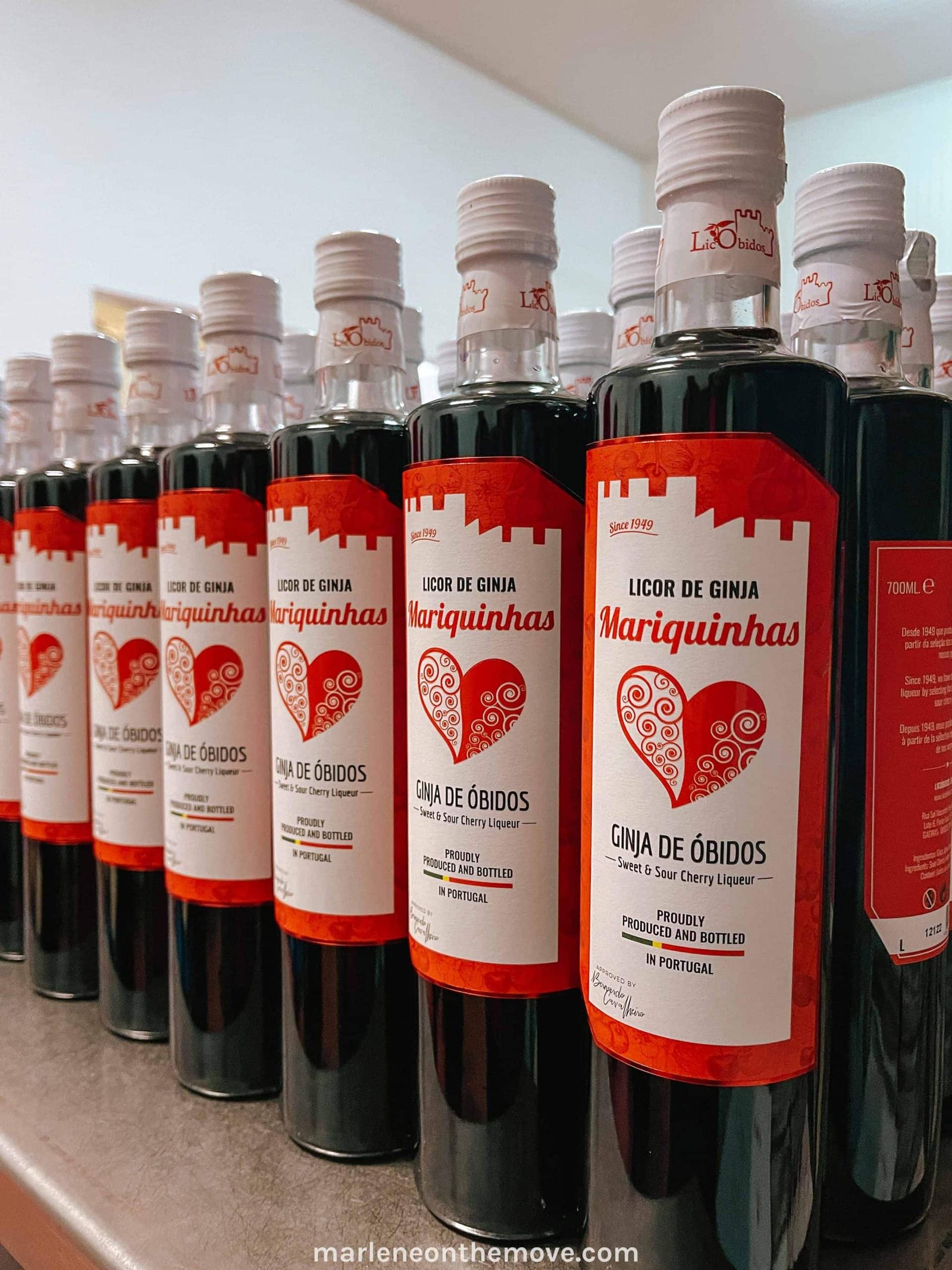 The Ginja de Óbidos bottles