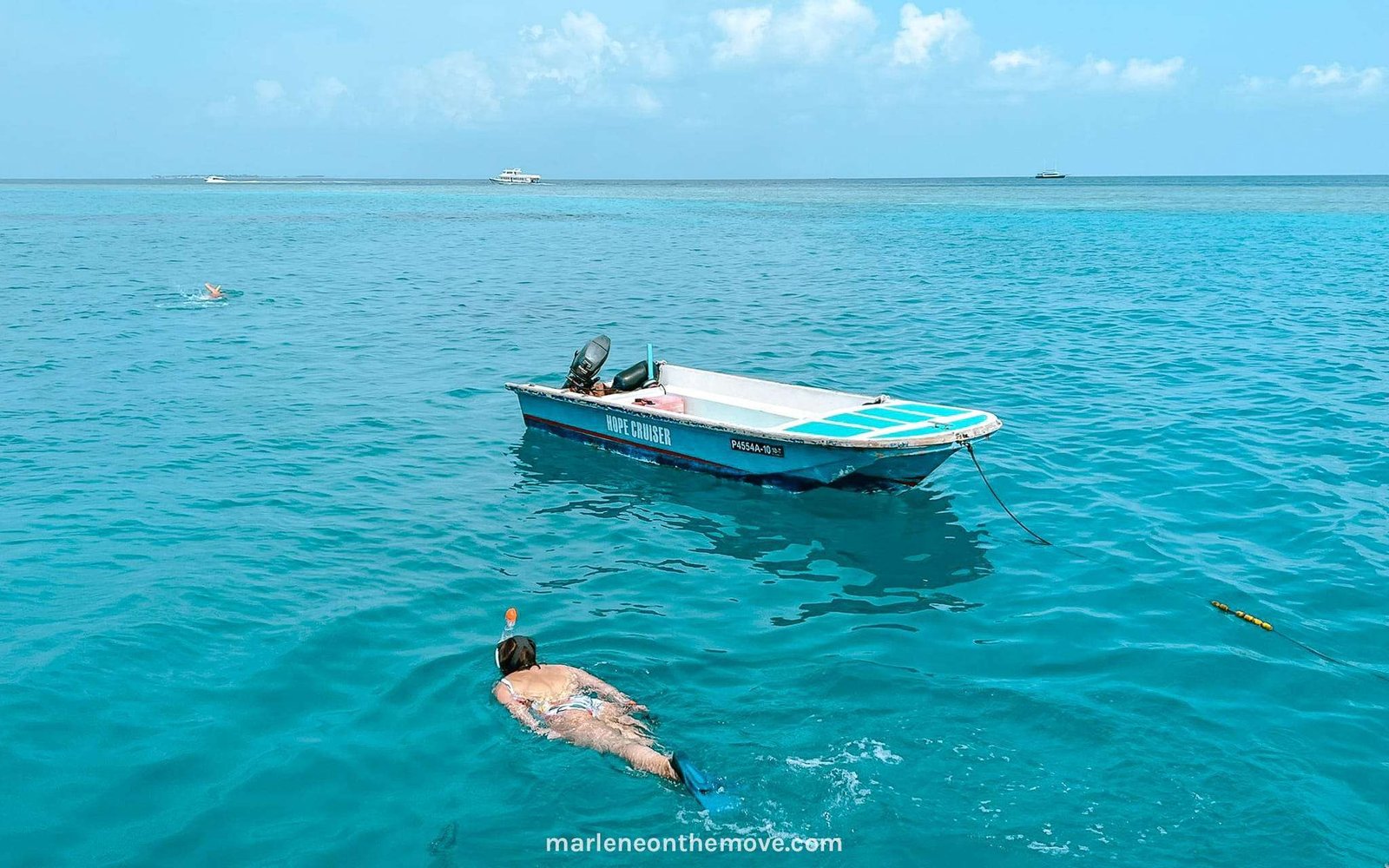 Snorkeling is one of the extra activities you can do during a boat trip in the Maldives