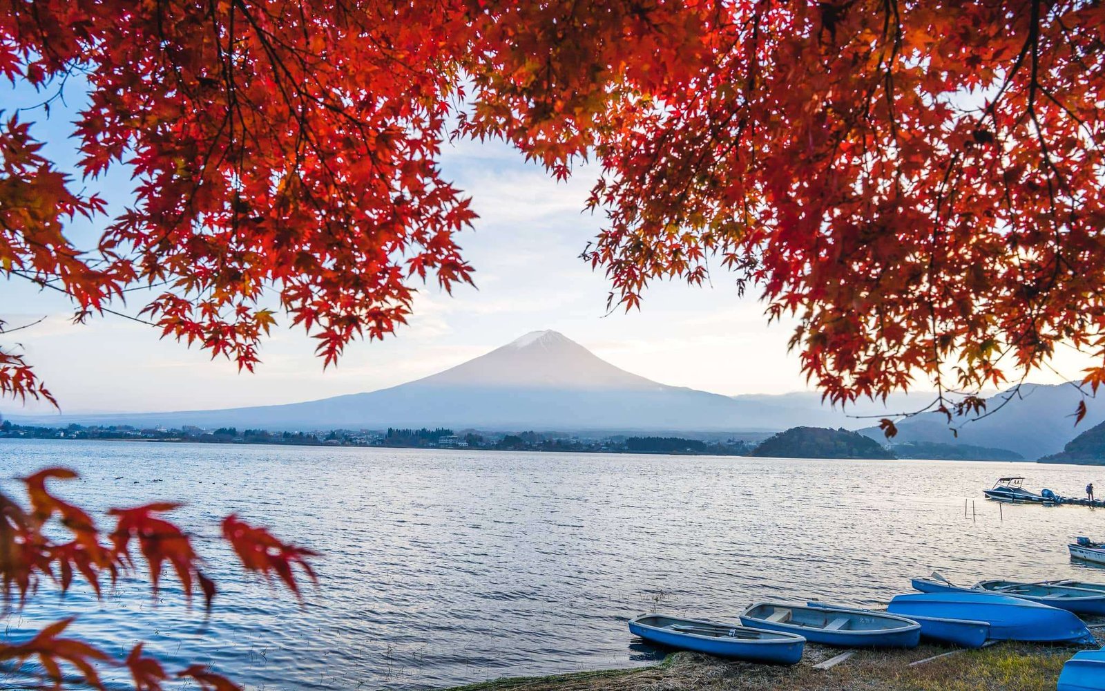 Mount Fuji seen from the Lake Kawaguchi