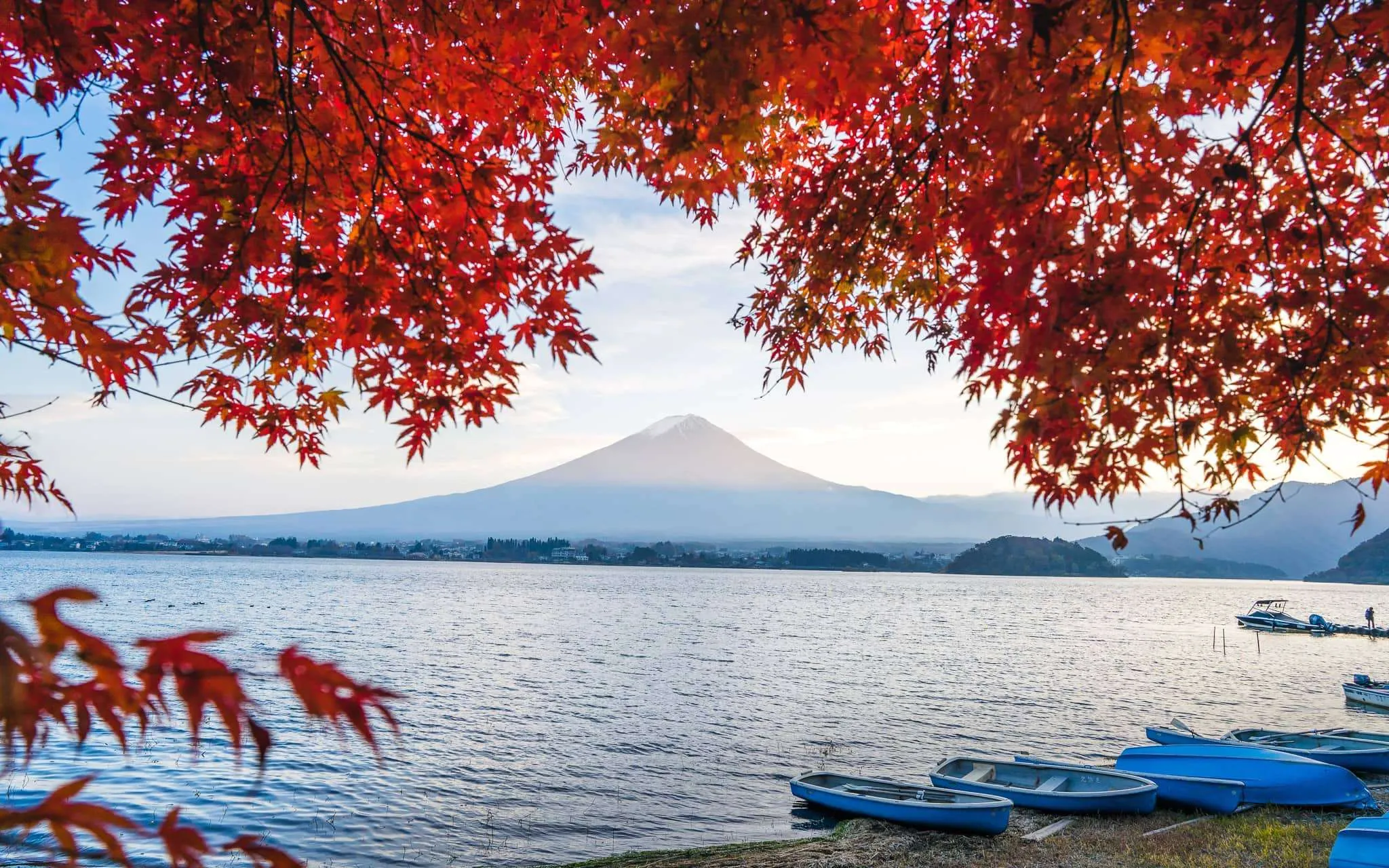 Mount Fuji seen from the Lake Kawaguchi
