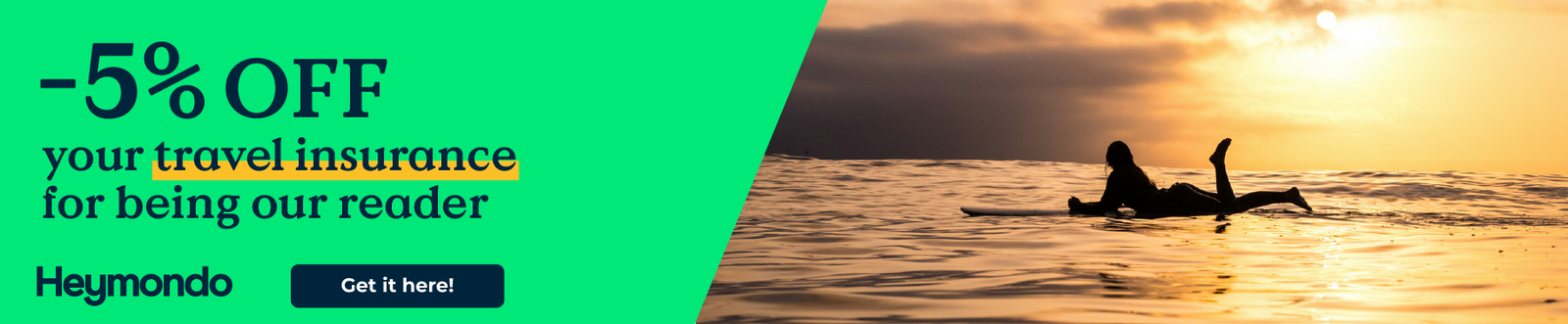 5% off your Heymondo travel insurance from Marlene On The Move