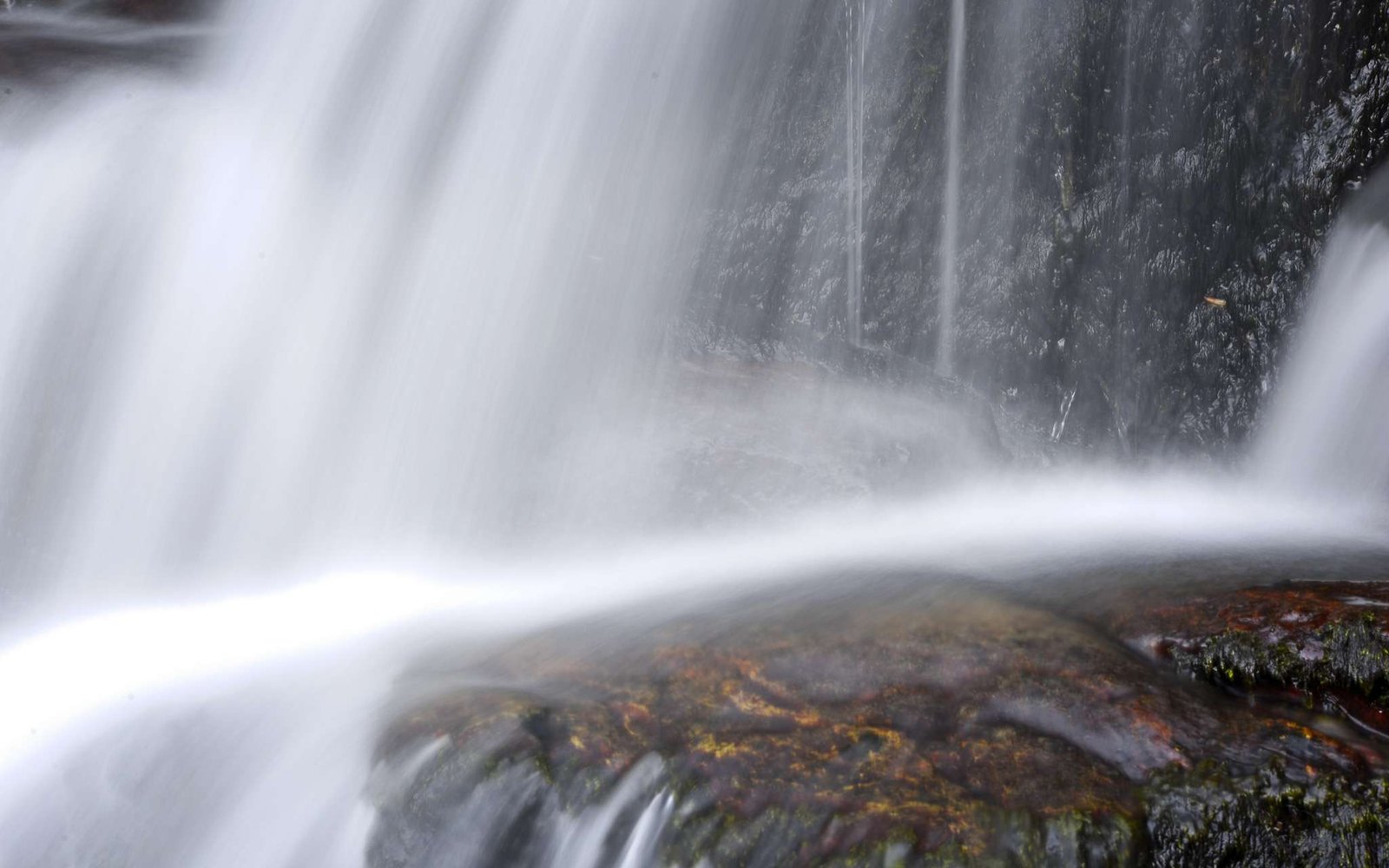 Detail of a waterfall in Portugal.