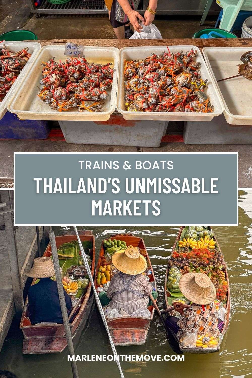 Must-Visit Markets in Thailand You Can See in a Morning. Discover what to expect when visiting the Maeklong Railway Market and the Damnoen Saduak Floating Market in Thailand.