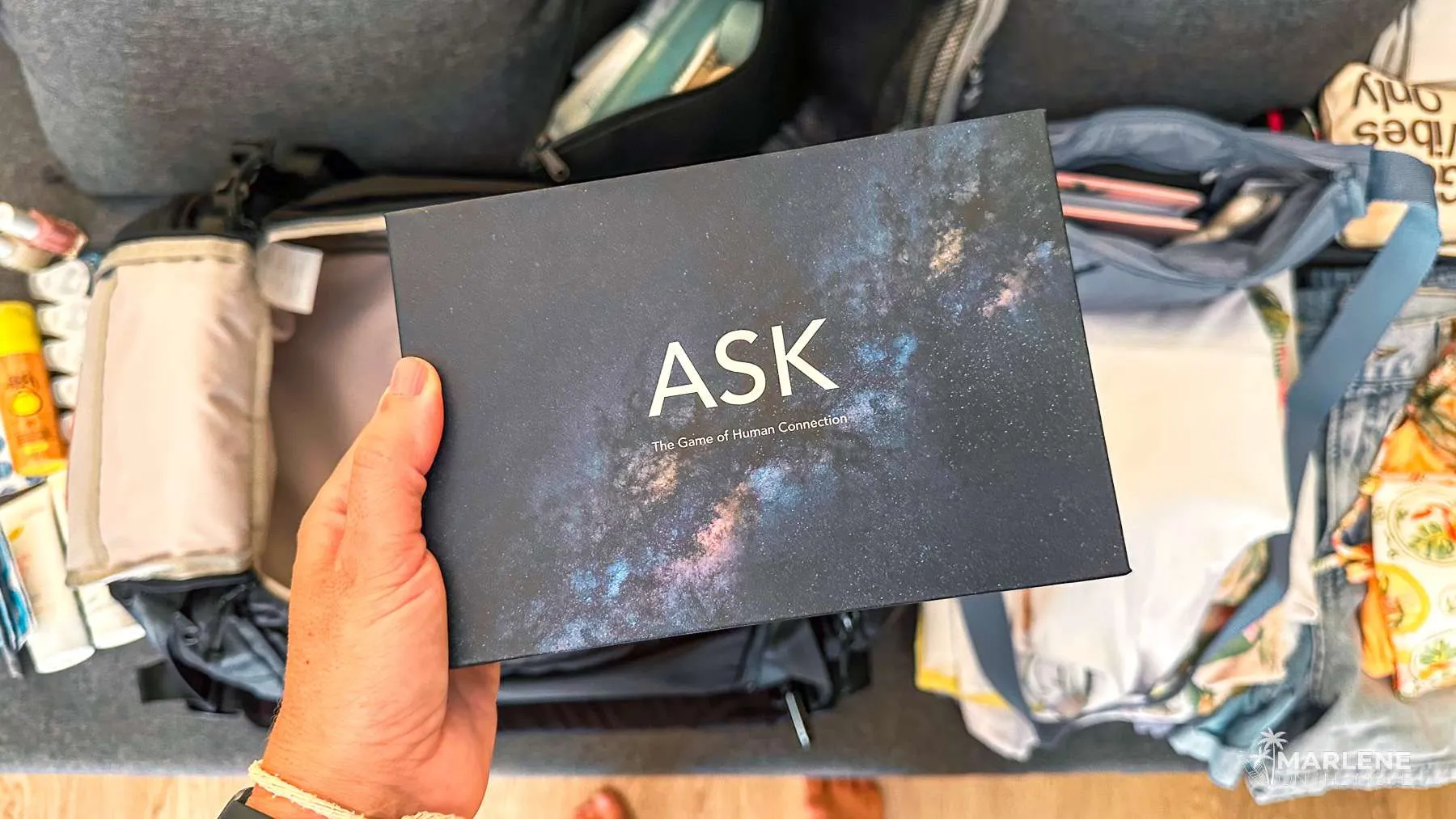 Meet ASK, the card game that has become a piece of my travel bag.