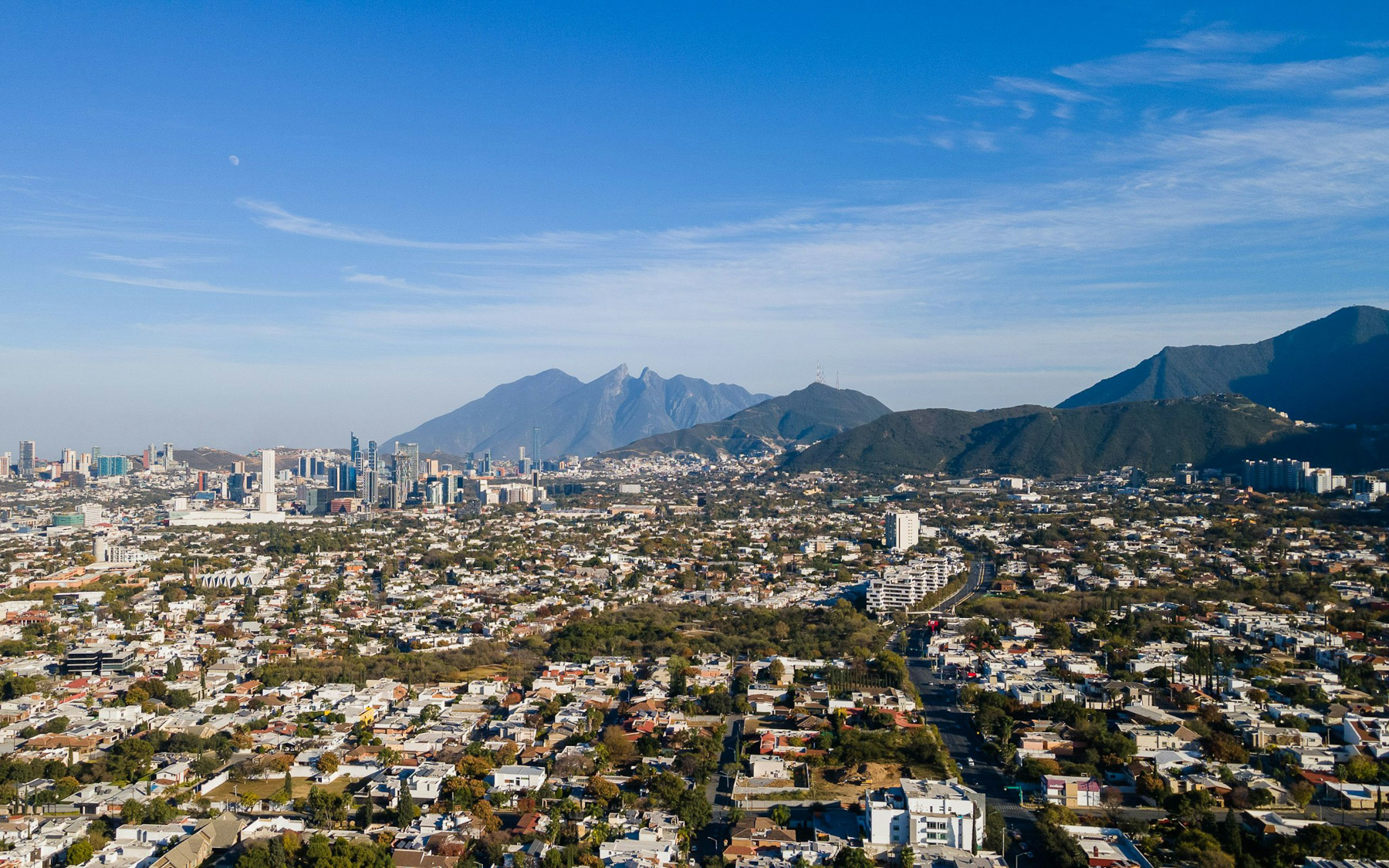 Vista sobre Monterrei, México. Esta é uma das cidades que vão acolher os jogos do Campeonato Mundial 2026.