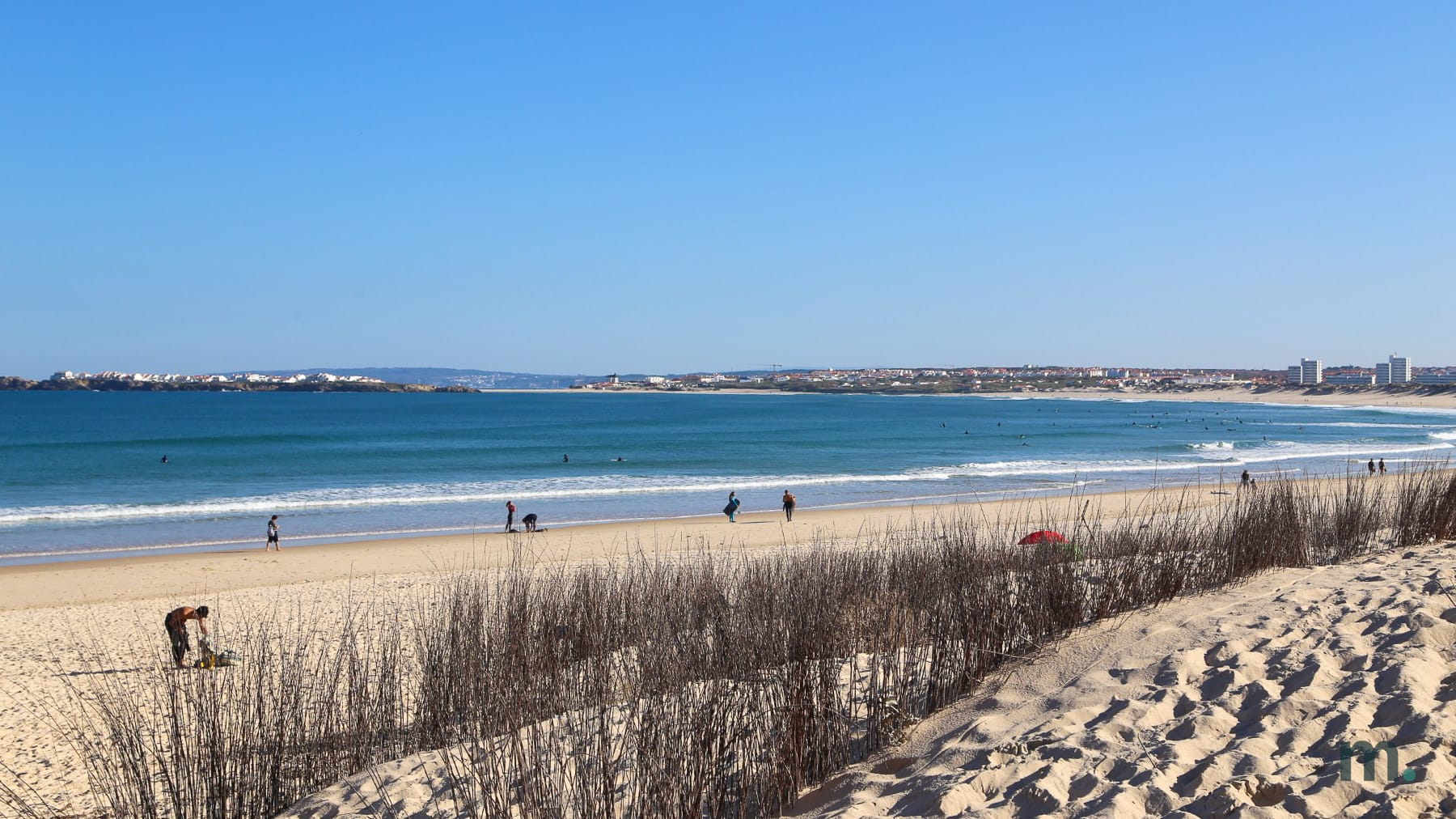 The Bay in Peniche on a summer day