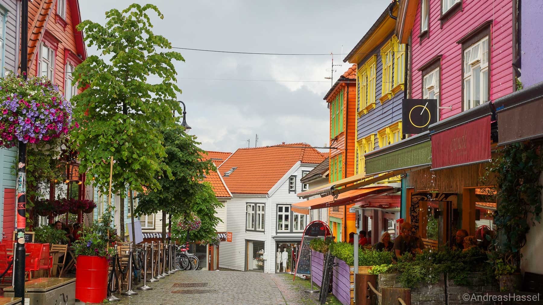 colorful street in Norway