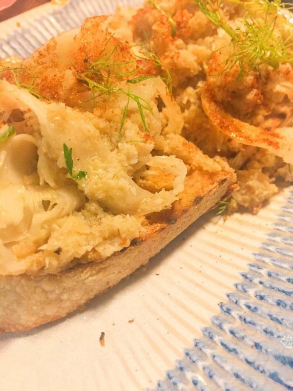 Jamie's Italian Lisboa crab bruschetta